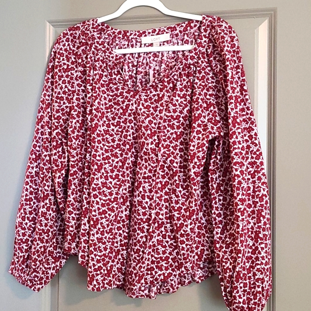 LOFT sz L Bohemian Blouse